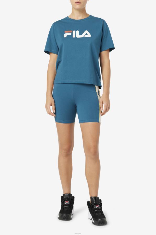 2HNL1643 син корал FILA Давина велосипед къса синя коралова фила