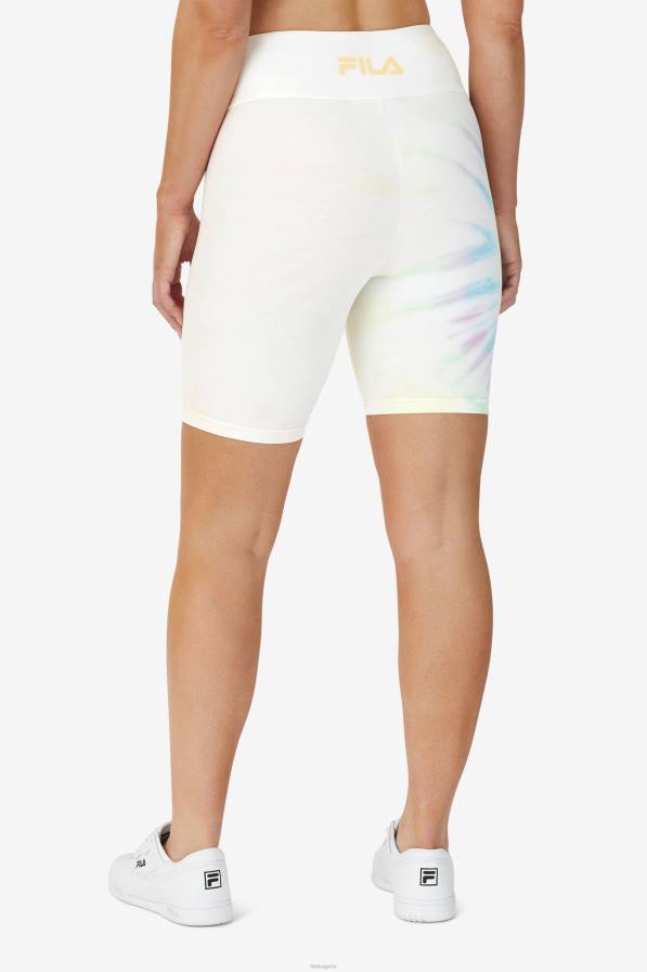 2HNL1676 двойна кремава боя за вратовръзка FILA taima tie dye bike short fila double cream tie dye