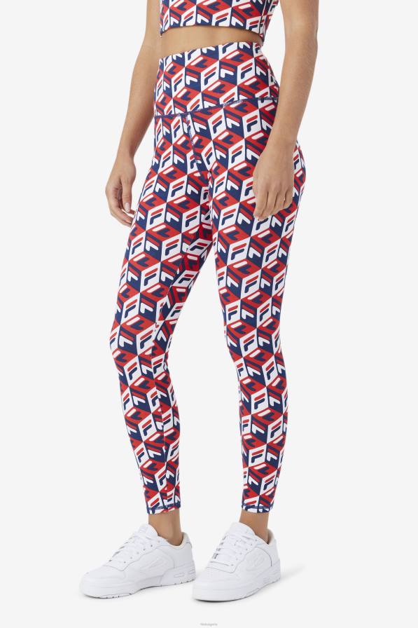 2HNL1705 червено/морско/бяло FILA fila karteras 7/8 плътно червено/морско/бяло