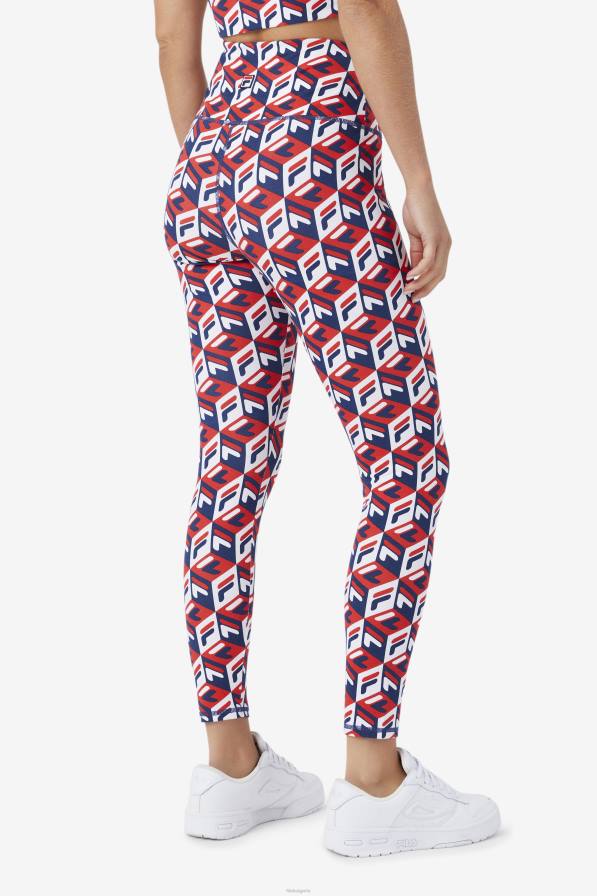 2HNL1705 червено/морско/бяло FILA fila karteras 7/8 плътно червено/морско/бяло