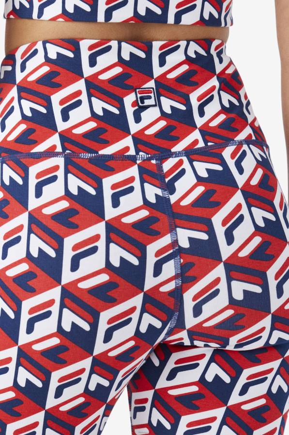 2HNL1705 червено/морско/бяло FILA fila karteras 7/8 плътно червено/морско/бяло