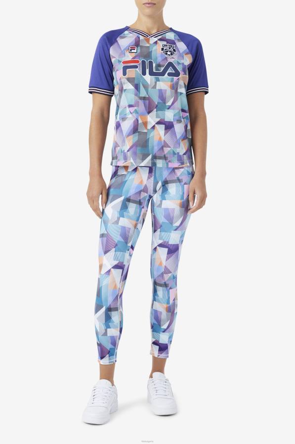 2HNL1733 geoprint/синьо FILA keyla 7/8 tight geoprint/синя фила