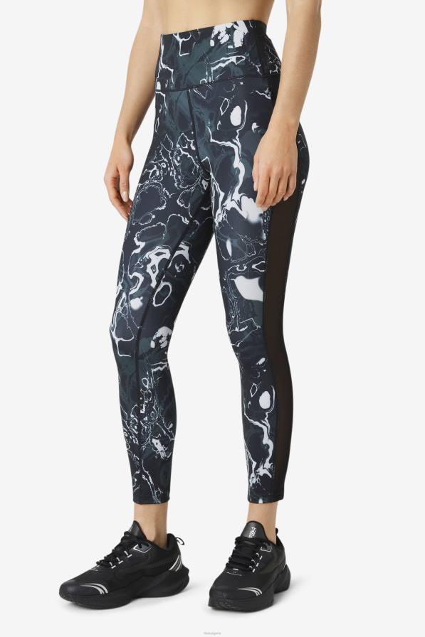 2HNL1964 черен мрамор FILA forza контраст 7/8 клин фила черен мрамор