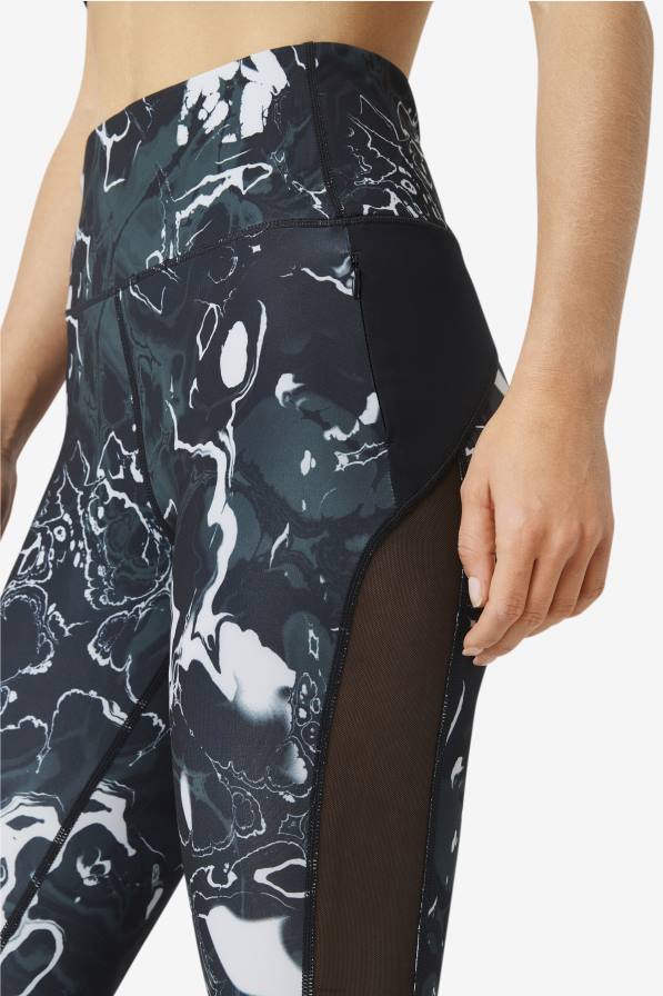 2HNL1964 черен мрамор FILA forza контраст 7/8 клин фила черен мрамор