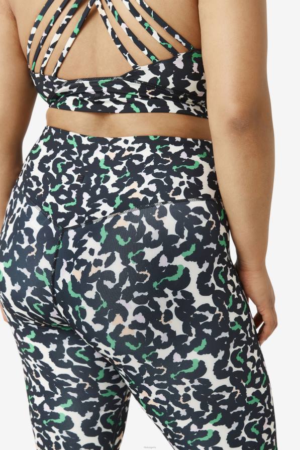 2HNL1988 черен животински принт FILA forza елегантен 7/8 клин fila черен животински принт