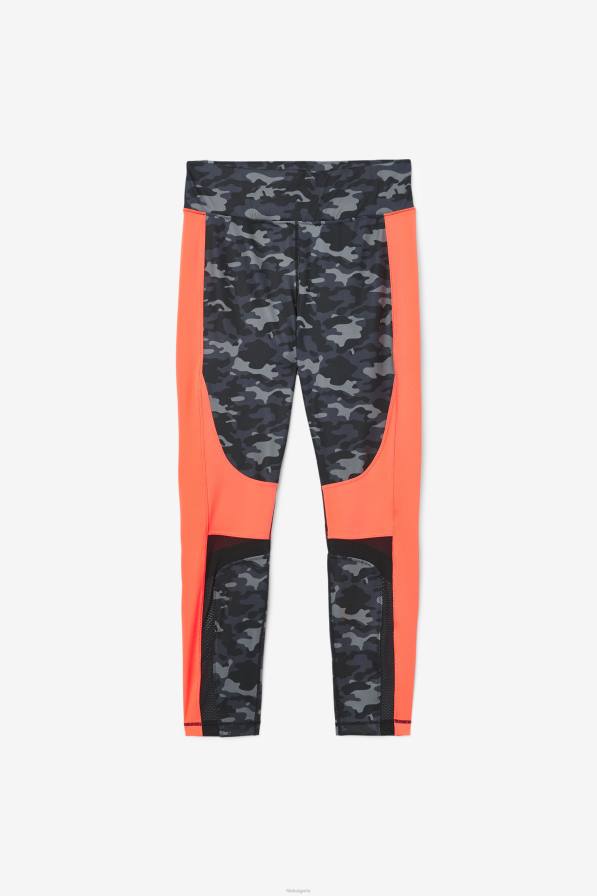 2HNL2000 тъмен камуфлаж/горещ корал/черен FILA forza color blocked legging fila dark camo/hot coral/black