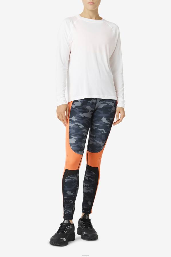 2HNL1867 бяло FILA fila fi-lux мрежест гръб с дълъг ръкав, бяло