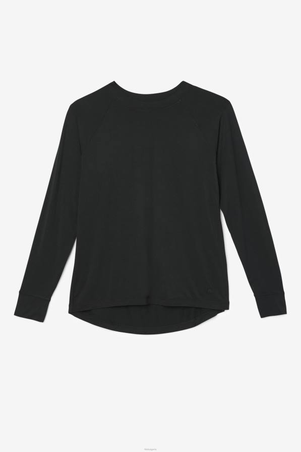 2HNL1868 черен FILA fi-lux mesh гръб с дълъг ръкав crew fila black