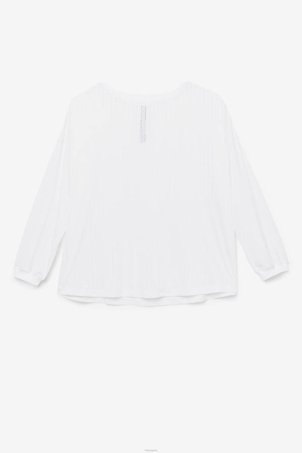 2HNL1888 бяло FILA fila бяло горнище с мрежести дълги ръкави fi-lux