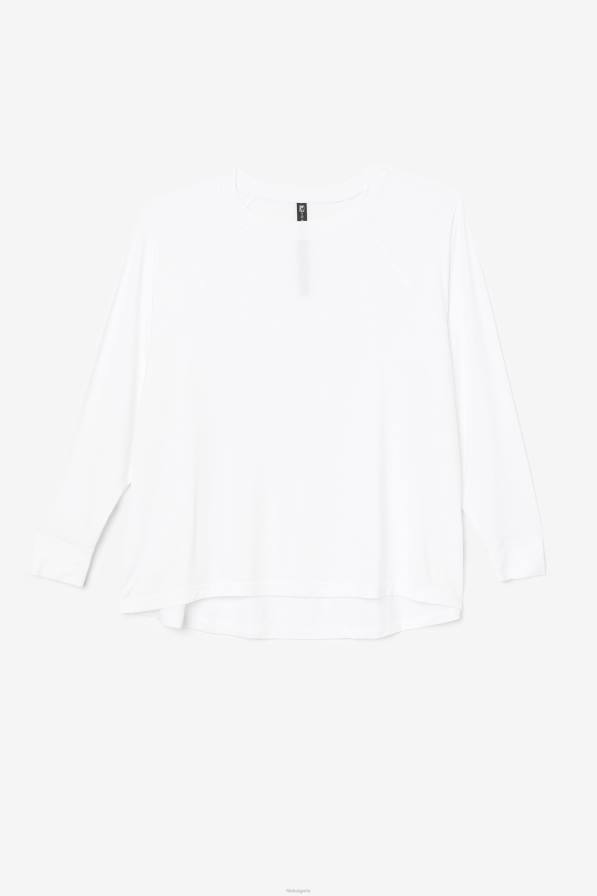 2HNL1898 бяло FILA fi-lux мрежест гръб с дълъг ръкав, фила бяло