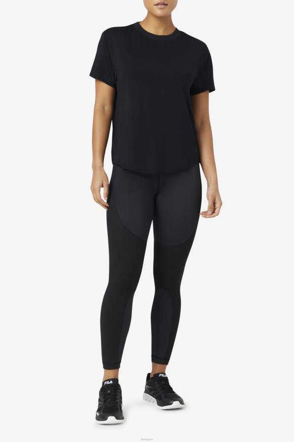 2HNL1899 черен FILA fila fi-lux черно горнище с къс ръкав