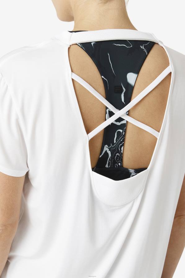 2HNL1901 бяло FILA fi-lux горнище с къс ръкав бяла фила