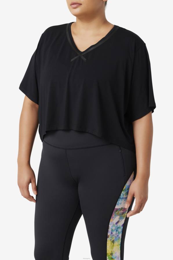 2HNL1917 черен FILA черен фила fi-lux hi-low crop top