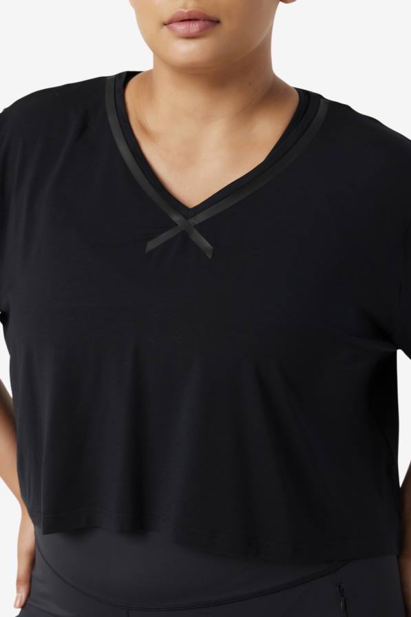 2HNL1917 черен FILA черен фила fi-lux hi-low crop top