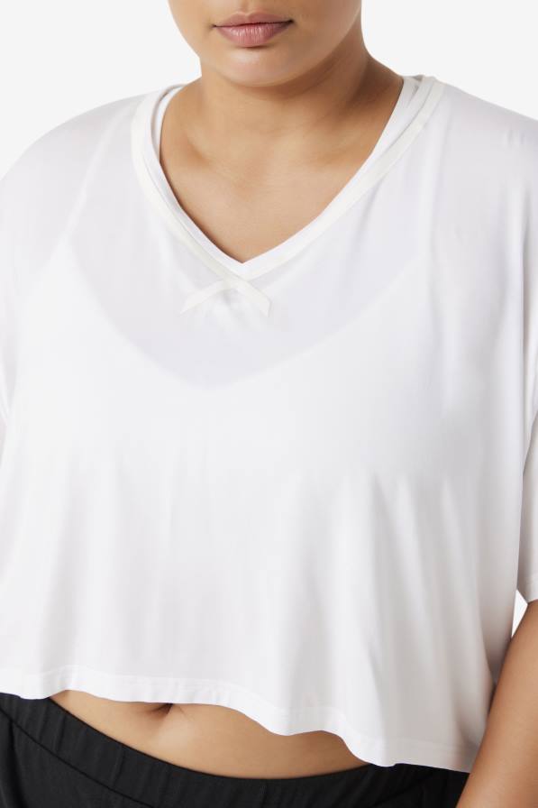 2HNL1918 бяло FILA fila бял fi-lux hi-low crop top