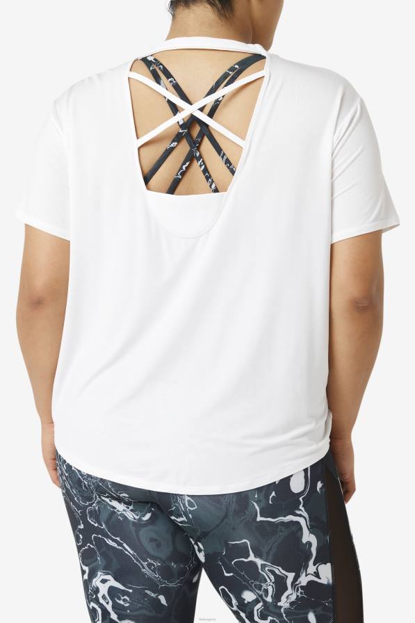 2HNL1920 бяло FILA бяло фи-лукс горнище с къс ръкав фила