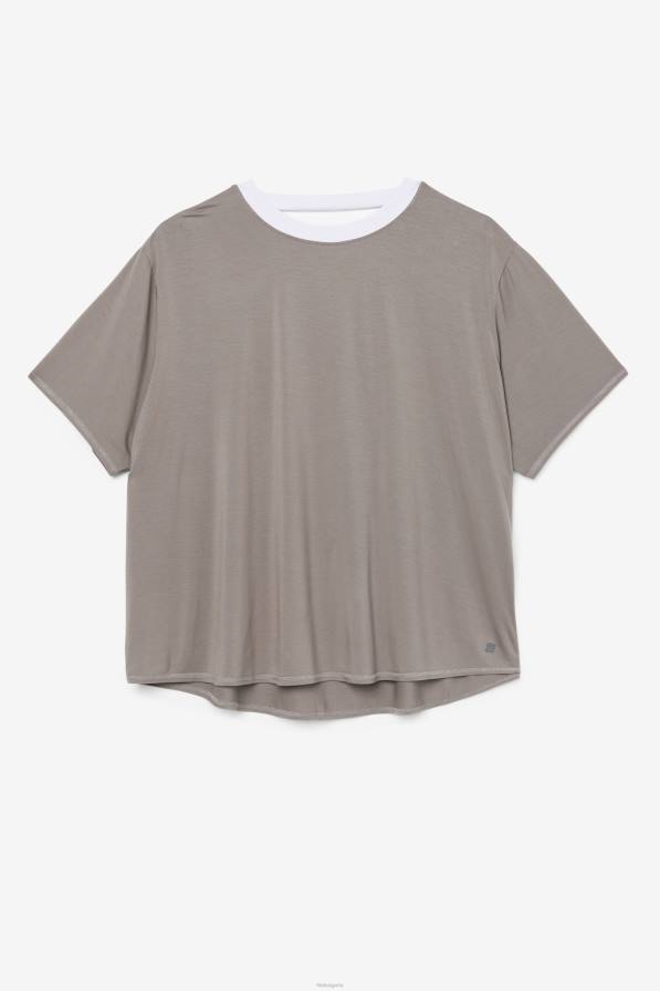 2HNL1922 гаргойл/лавандулово синьо FILA fi-lux горнище с къс ръкав fila gargoyle/lavender blue