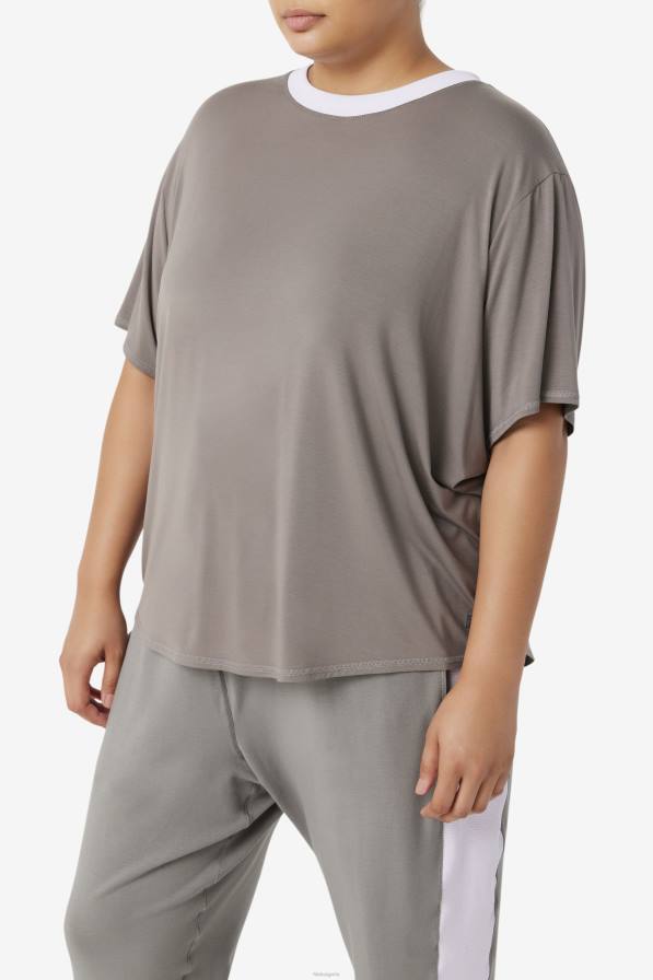 2HNL1922 гаргойл/лавандулово синьо FILA fi-lux горнище с къс ръкав fila gargoyle/lavender blue