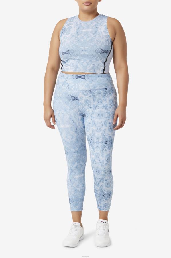 2HNL1934 синя мъгла/черно FILA повдигащо атлетично изрязано горнище fila blue fog/черно