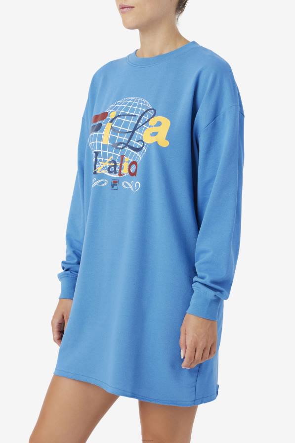 2HNL1556 vallarta синьо/бяло FILA mazik тениска рокля fila vallarta синьо/бяло