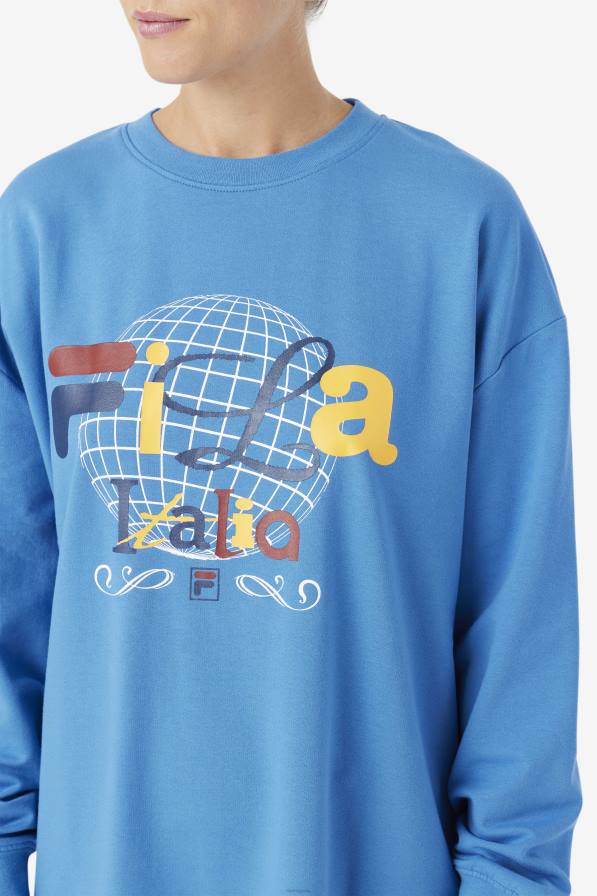 2HNL1556 vallarta синьо/бяло FILA mazik тениска рокля fila vallarta синьо/бяло