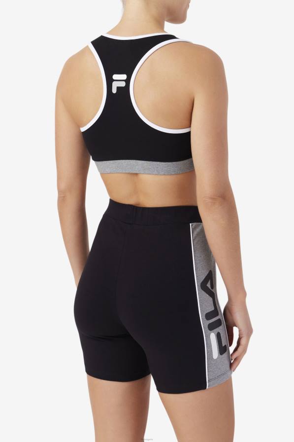 2HNL1436 черно/пирен/бяло FILA kairi сутиен горнище фила черно/хедър/бяло