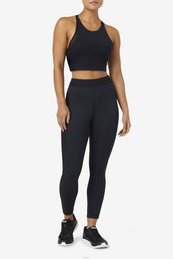 2HNL1796 черен FILA повдигнат спортен сутиен с t-гръб фила черен