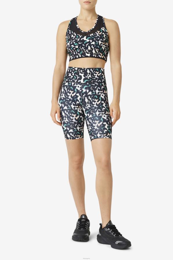 2HNL1802 черно животно FILA горна част на сутиен със състезателен гръб fila black animal