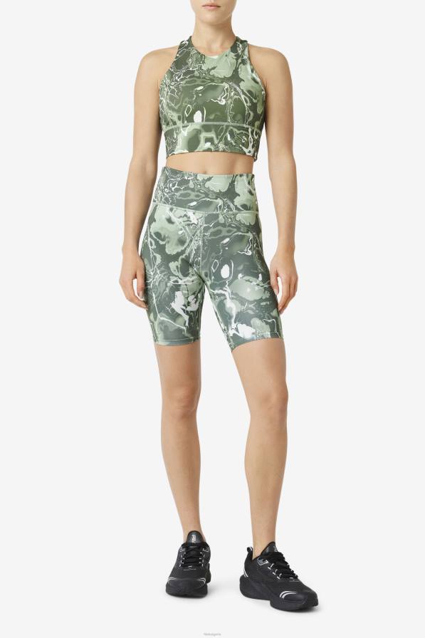 2HNL1808 босилек мрамор FILA повдигнат спортен сутиен с високо деколте фила босилек мрамор