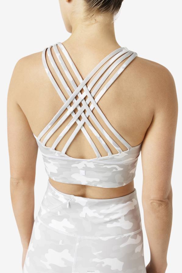 2HNL1810 бяло FILA бял спортен сутиен fila с високо деколте