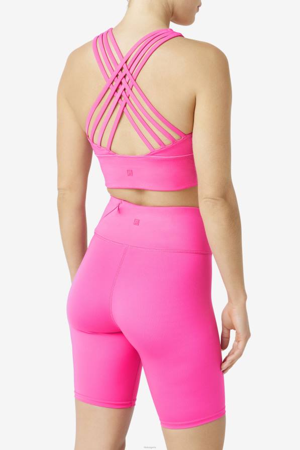 2HNL1813 ярко розово FILA fila повдигнат спортен сутиен с високо деколте ярко розов