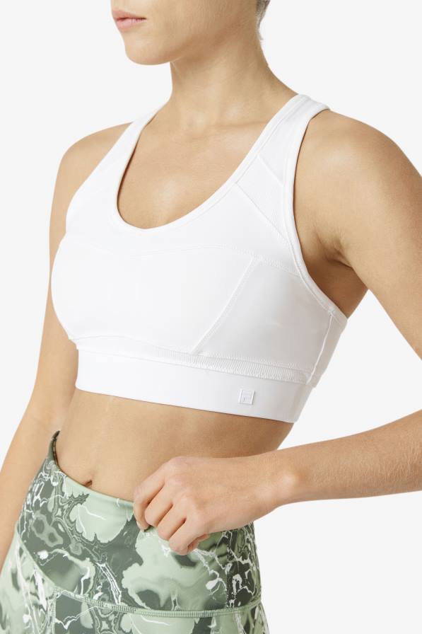 2HNL1818 бяло FILA бял повдигнат спортен сутиен racerback fila