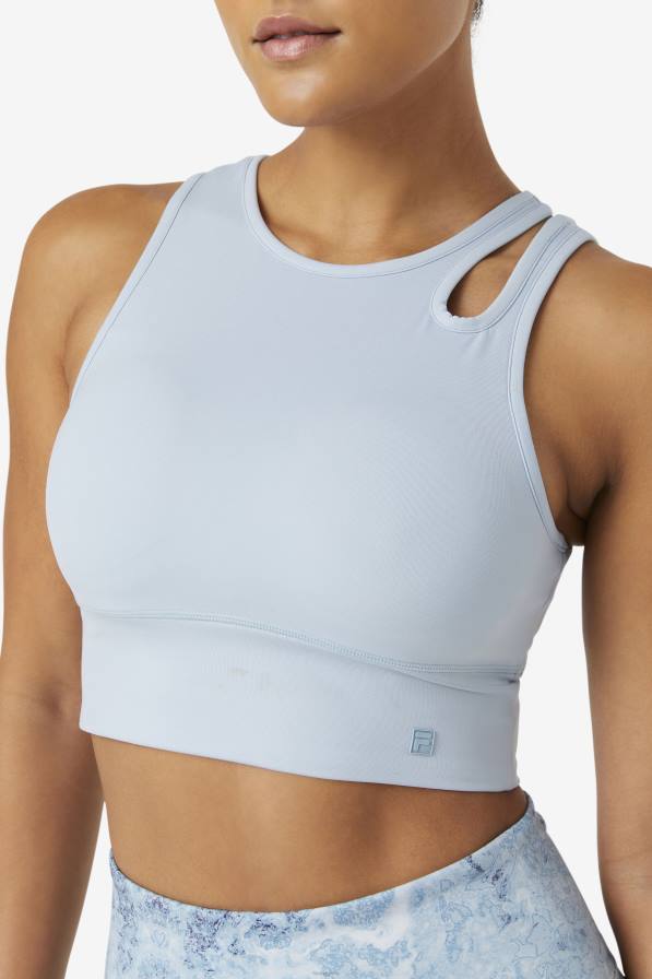 2HNL1824 синя мъгла FILA blue fog uplift slice crop sutien top fila