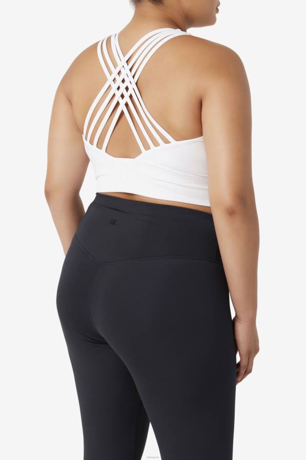 2HNL1840 бяло FILA fila бял спортен сутиен с високо деколте