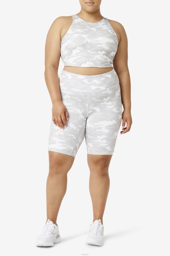 2HNL1841 бяло FILA повдигнат спортен сутиен с високо деколте бял fila