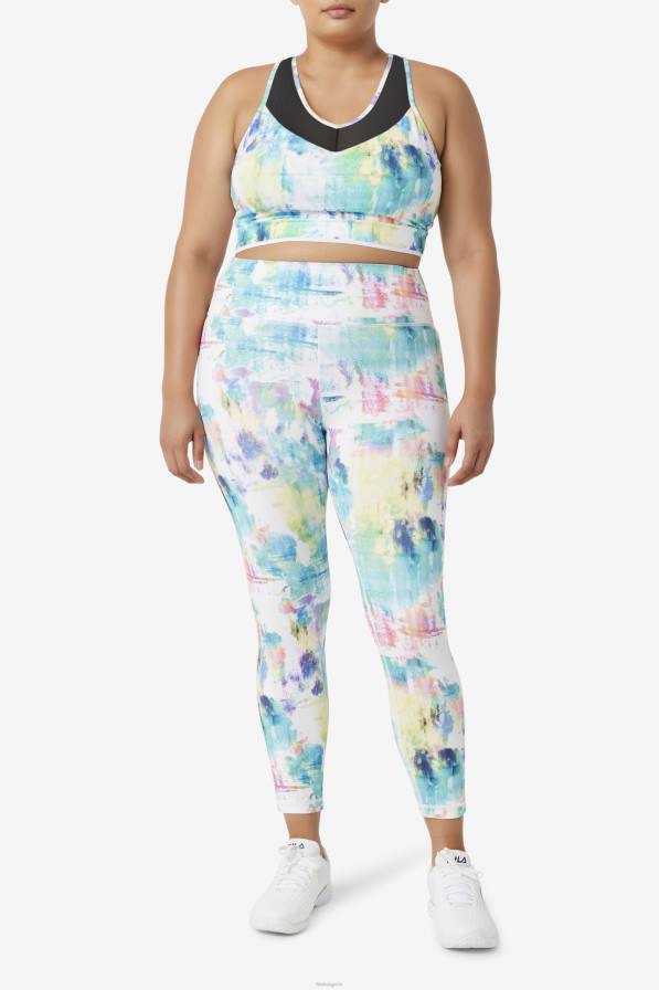 2HNL1848 боя за вратовръзка/черно/бяло FILA tie dye/черен/бял повдигнат сутиен със състезателен гръб fila