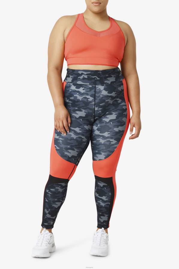 2HNL1849 горещ корал FILA fila uplift racerback sutien top горещ корал