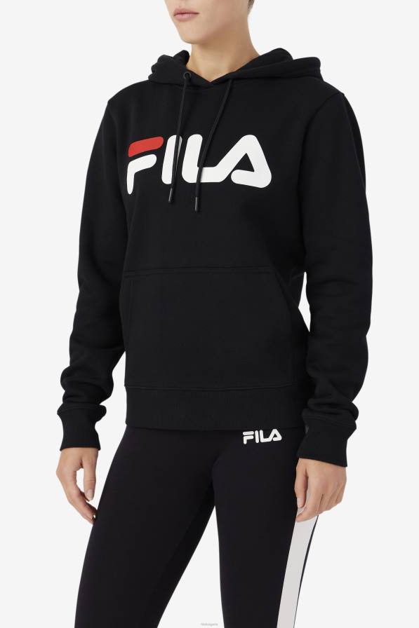 2HNL1523 черно/гардения/червено FILA lucy hoodie черно/гардения/червена фила