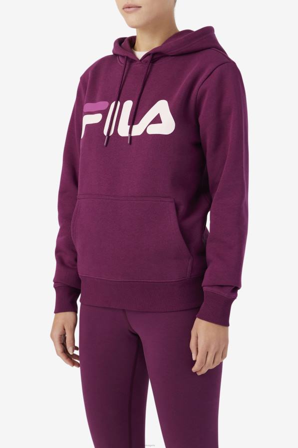 2HNL1526 гроздово вино/потпури/руж FILA lucy hoodie fila grape wine/potpourri/rouge