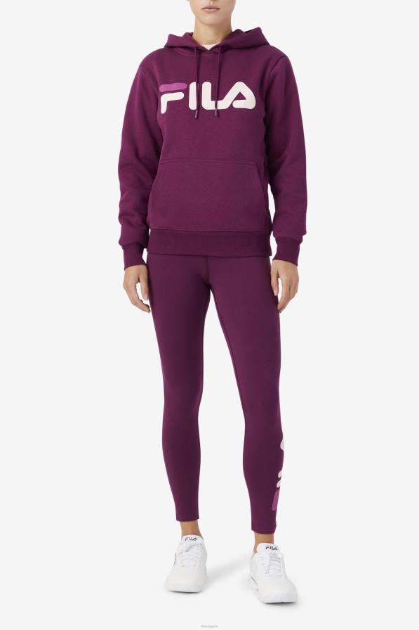 2HNL1526 гроздово вино/потпури/руж FILA lucy hoodie fila grape wine/potpourri/rouge