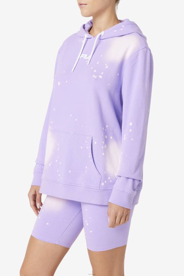 2HNL1533 боя за вратовръзка виола FILA суичър с качулка viola tie dye fila aerolynn tie dye