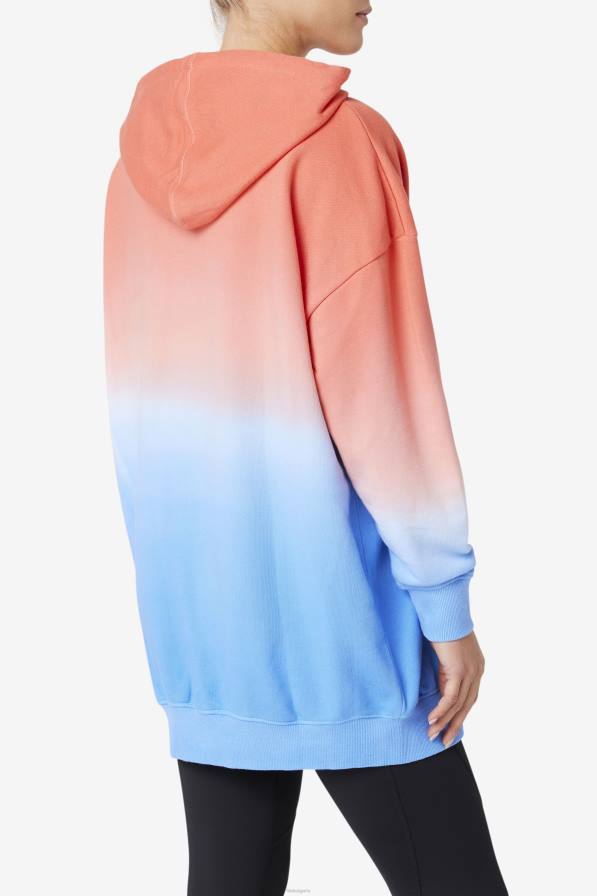 2HNL1535 портокал/харизма/кайен FILA destiny oversized hoodie orange/charisma/cayenne fila