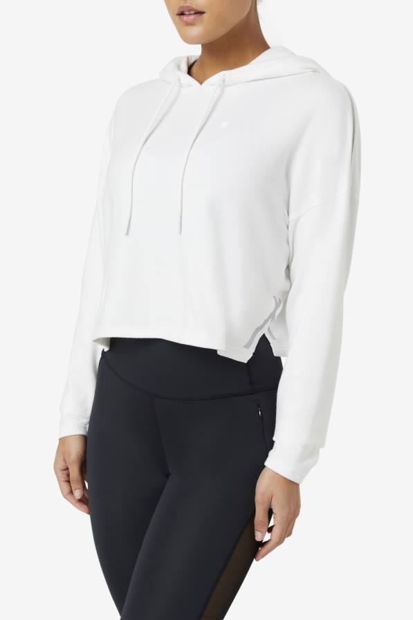 2HNL1876 бяло FILA fila бяла суичър с качулка fi-lux