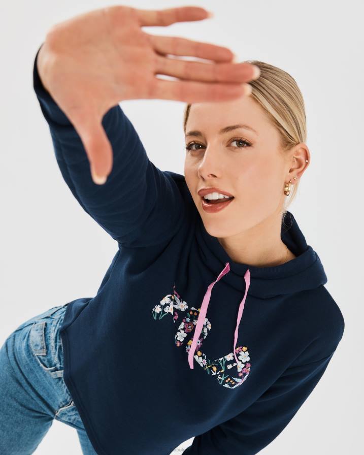 2HNL2806 военноморски флот FILA Дамска суичър с качулка lucy в темно синьо fila