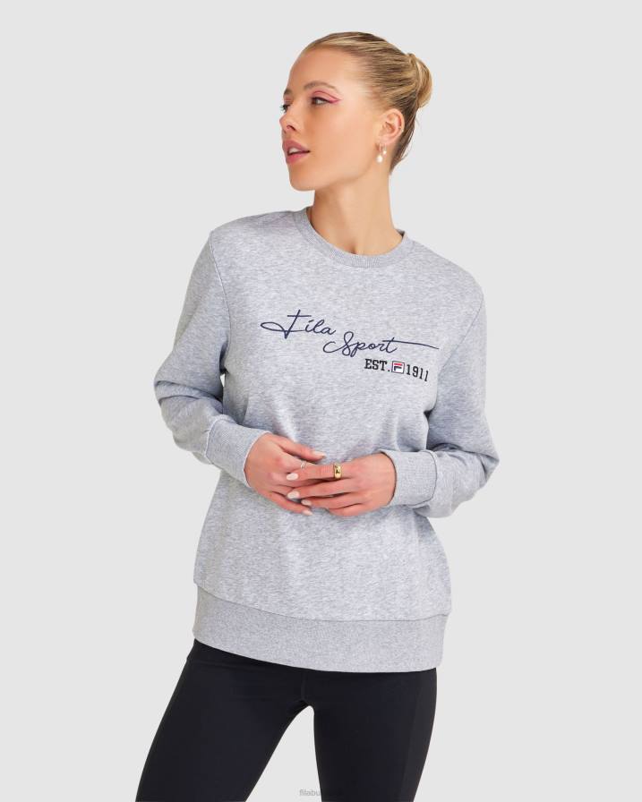 2HNL2834 сив мергел FILA дамски cinzia crew fila grey marle