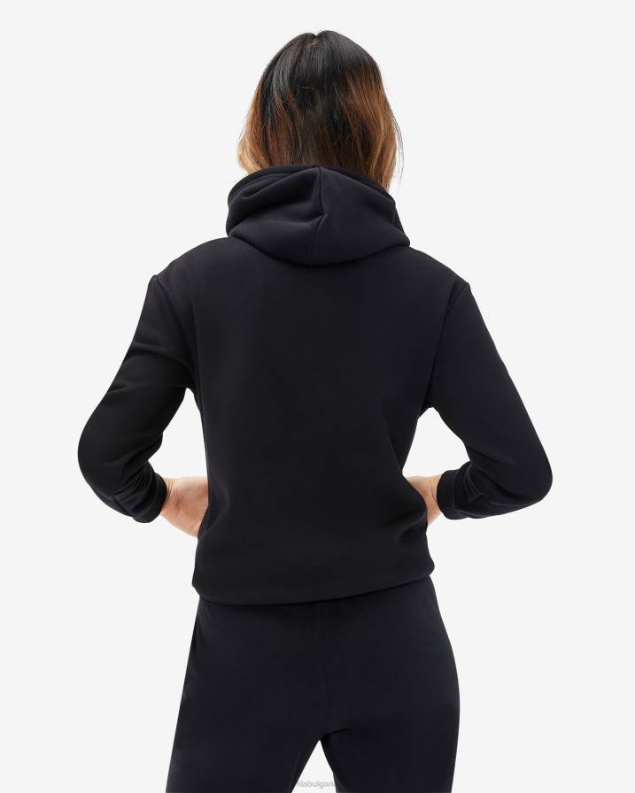 2HNL2955 черен FILA черна дамска качулка с бадж