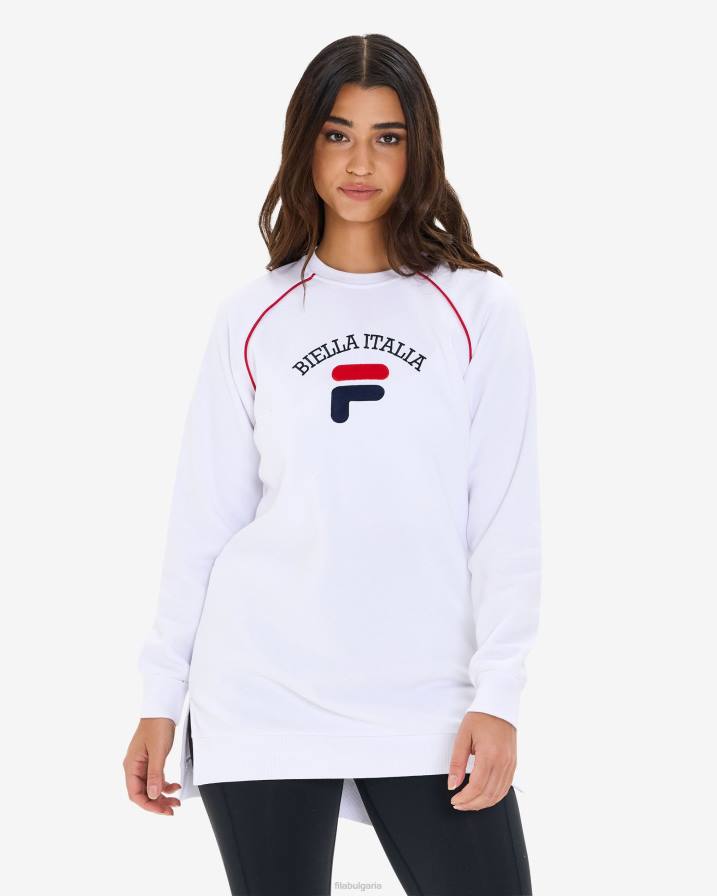 2HNL2959 бяло FILA fila дамска туника amara crew бяла