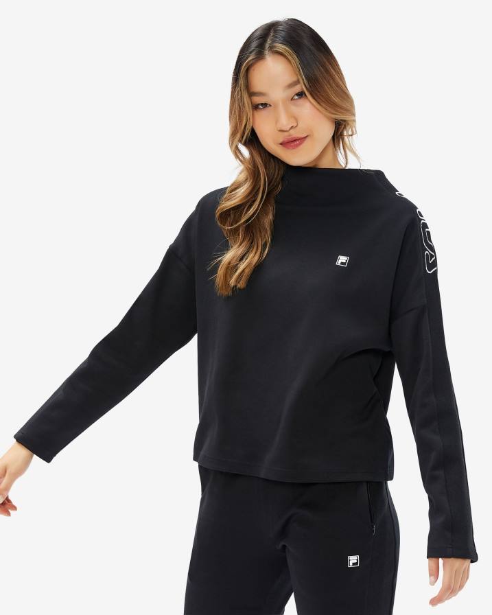 2HNL2960 черен FILA дамски горнище chiara fila black