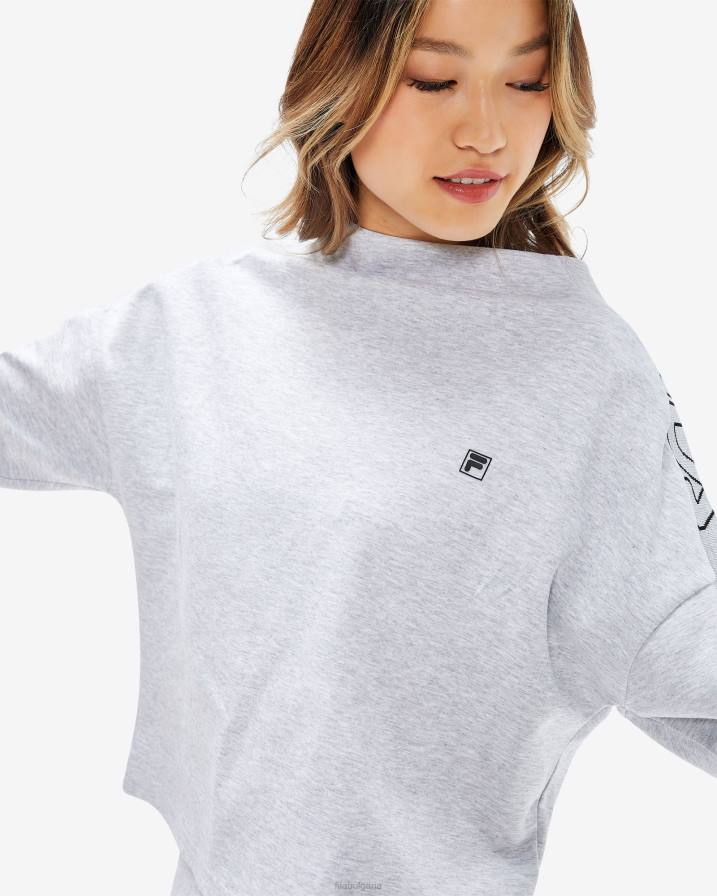 2HNL2961 светлосив мергел FILA светло сиво мраморно фила дамско горнище от чиара