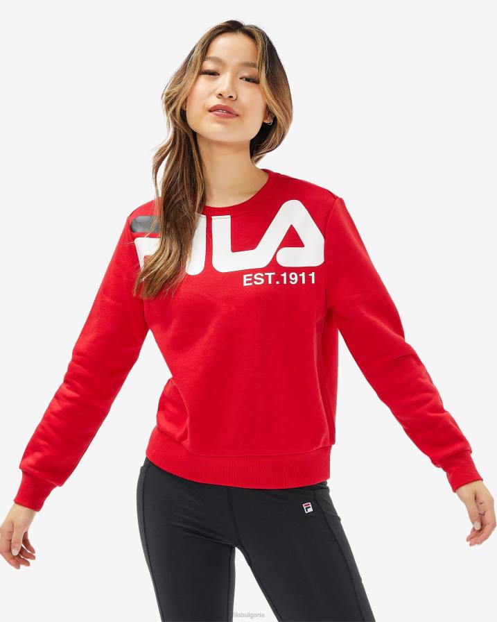 2HNL2963 червен FILA дамски grazia crew red fila
